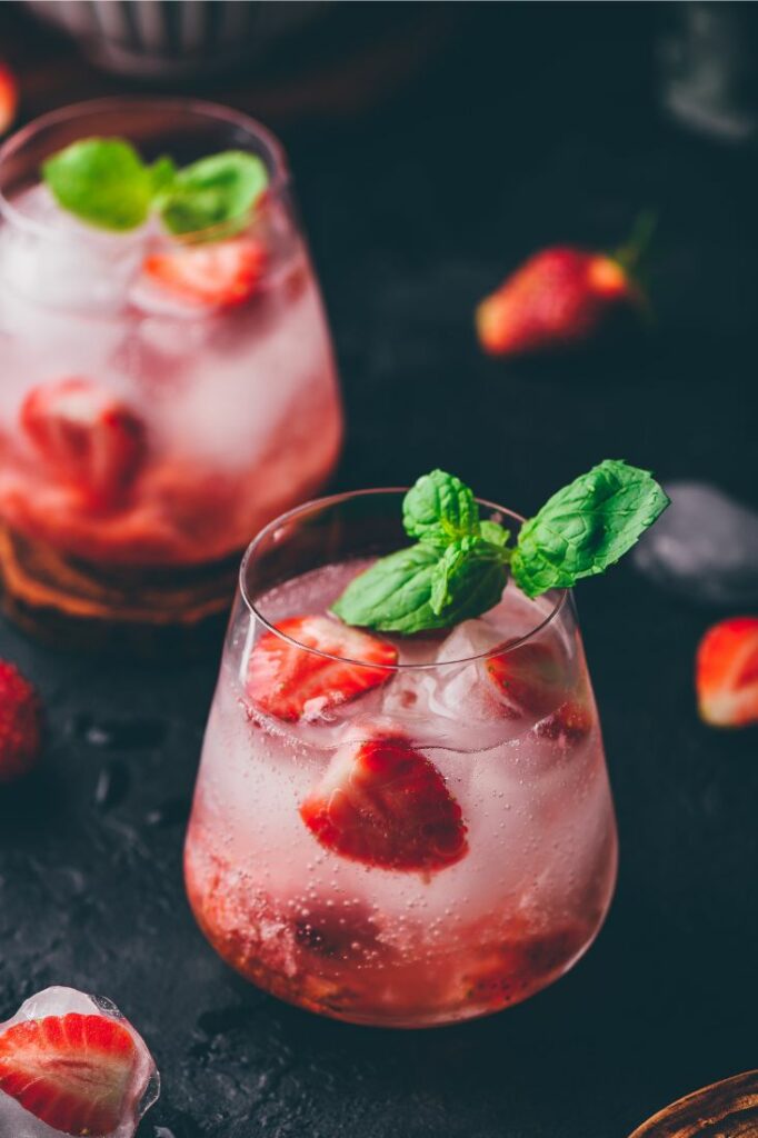 strawberry and basil cocktail