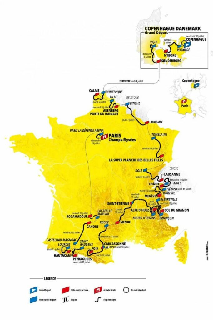 tour de france route